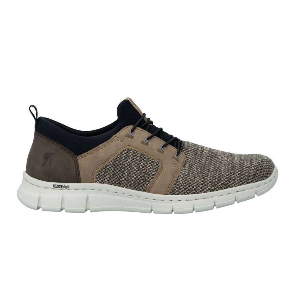 NEW RIEKER men's timo b7796 shoes in fango / black / schoko